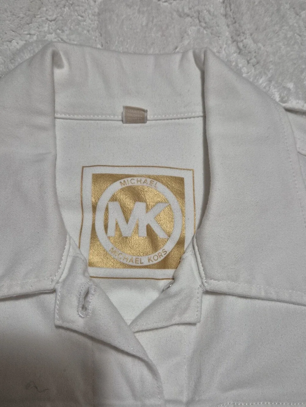 Michael Kors White Denim Button-Front Jacket..Size:2X. Vintage..Y2K